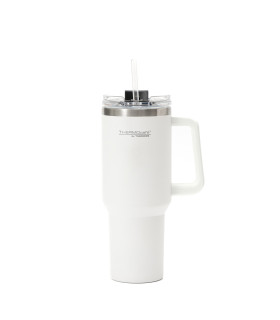 Taza de Viaje Térmica 1200 ml con Asa y Sorbete Thermos Blanco