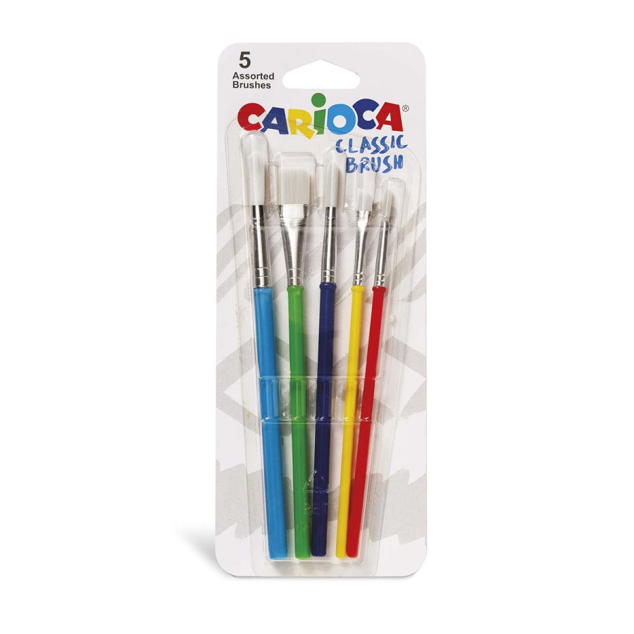 Pinceles Escolares Carioca Brush x 5