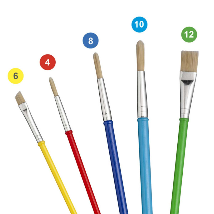 Pinceles Escolares Carioca Brush x 5