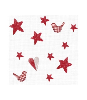 Servilletas 24 x 24 cm Artisan Joy Red and White Xmas