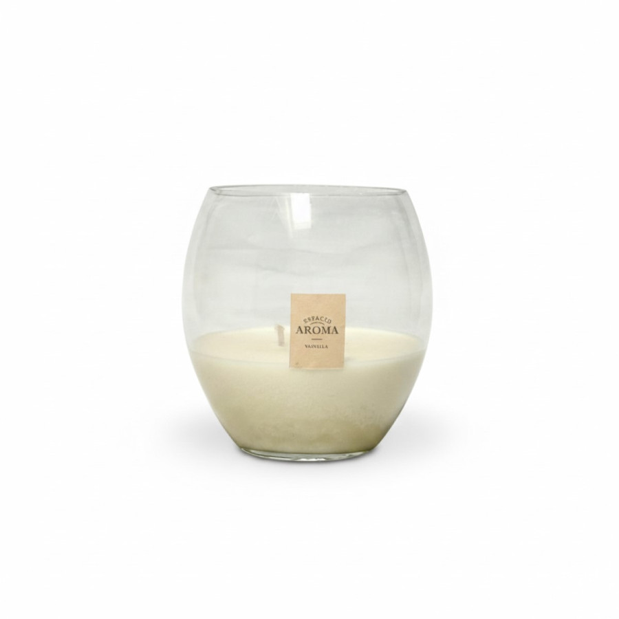 Vela en Vaso Esfera 400 g Vainilla Espacio Aroma