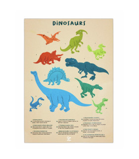 Puzzle de Piso Brillante de Dinosaurios 200 Pzs Hape