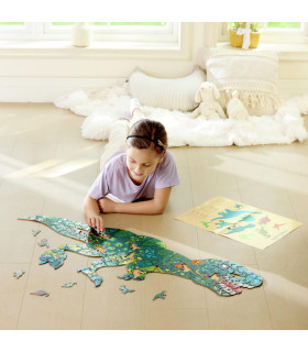 Puzzle de Piso Brillante de Dinosaurios 200 Pzs Hape