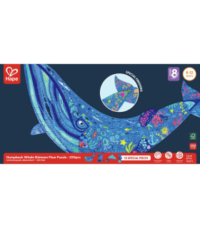 Puzzle de Piso Brillante de Ballena 200 Pzs Hape