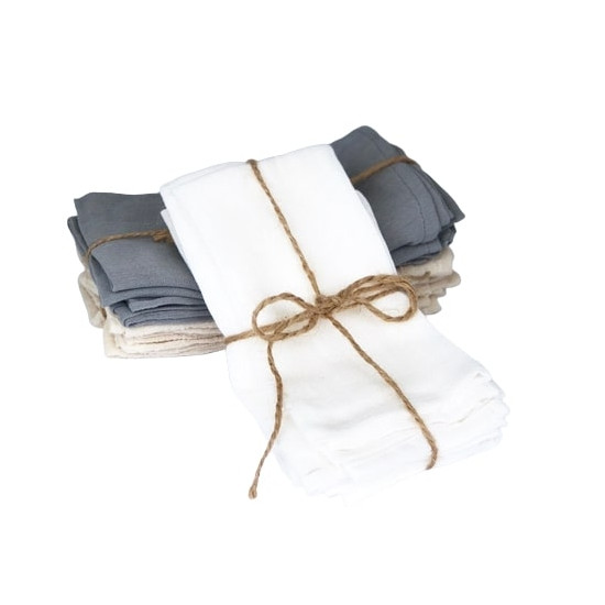 Pack x 4 Servilletas de Gasa Blancas