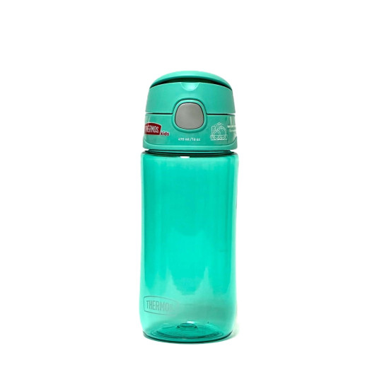 Botella Plástica con Pulsador Thermos Funtainer 470 ml Aqua Neón