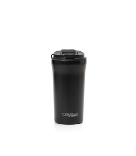 Vaso Térmico 500 ml Doble con Tapa y Sorbete Thermos Negro