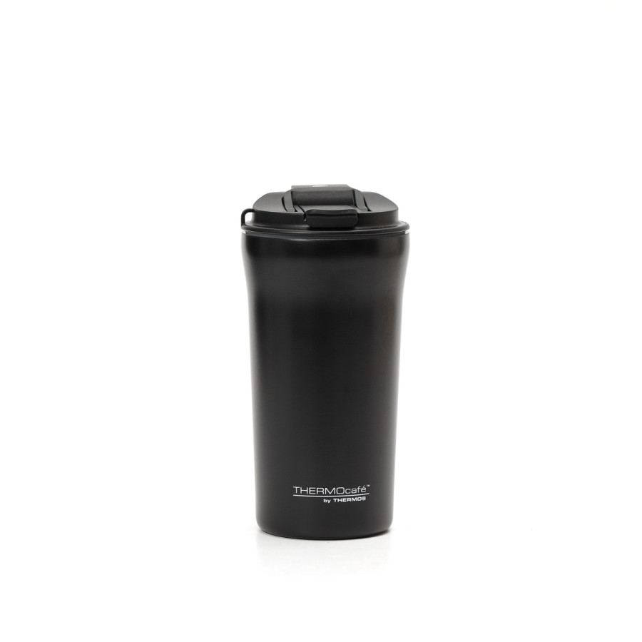 Vaso Térmico 500 ml Doble con Tapa y Sorbete Thermos Negro