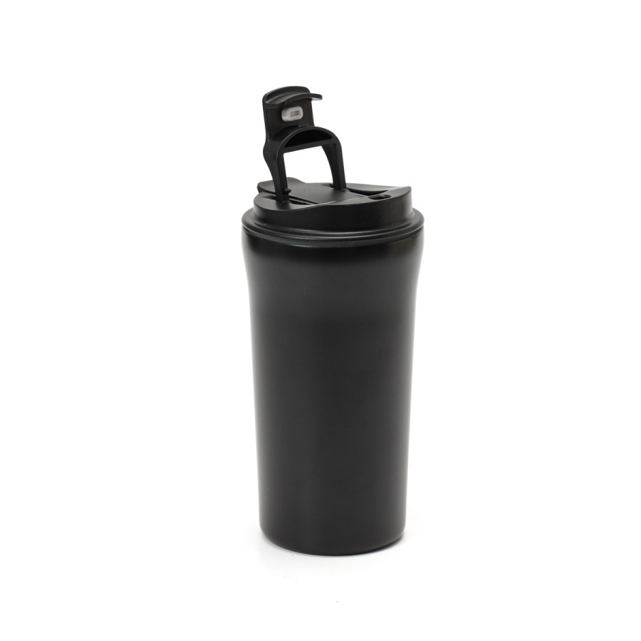 Vaso Térmico 500 ml Doble con Tapa y Sorbete Thermos Negro