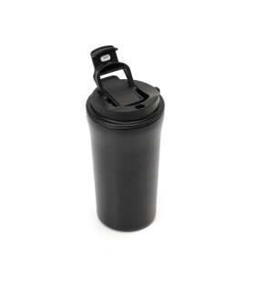 Vaso Térmico 500 ml Doble con Tapa y Sorbete Thermos Negro