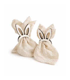 Portaservilletas de Madera Conejo de Pascua x 4