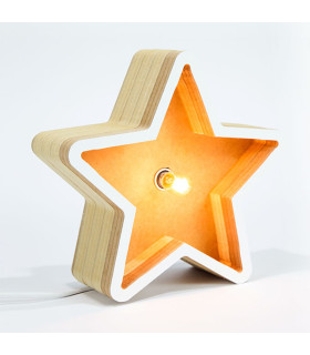 Lámpara Estrella de Madera 20 cm