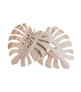 Posafuentes Hoja Monstera 20 cm x 2