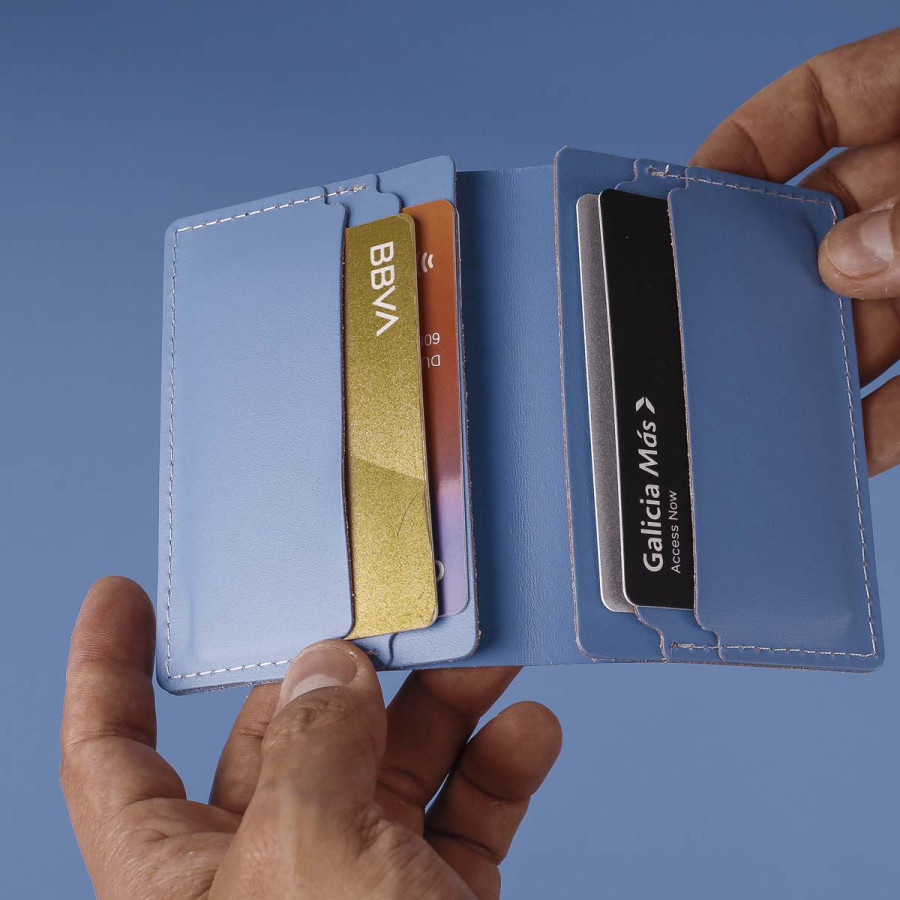 Tarjetero Doble Urban Lichen Blue Vacavaliente