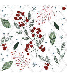 Servilletas 33 x 33 cm Festive Florals Xmas