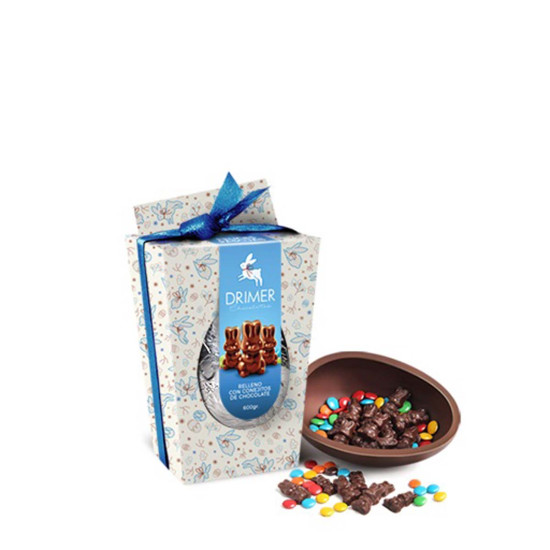 Huevo de Pascua Drimer de 50 gr con Conejitos y Rocklets