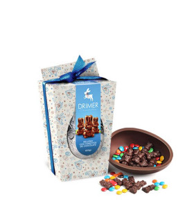 Huevo de Pascua Drimer 150 gr con Conejitos y Rocklets