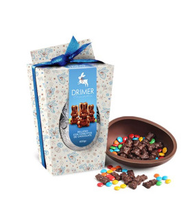 Huevo de Pascua Drimer de 200 gr con Conejitos y Rocklets