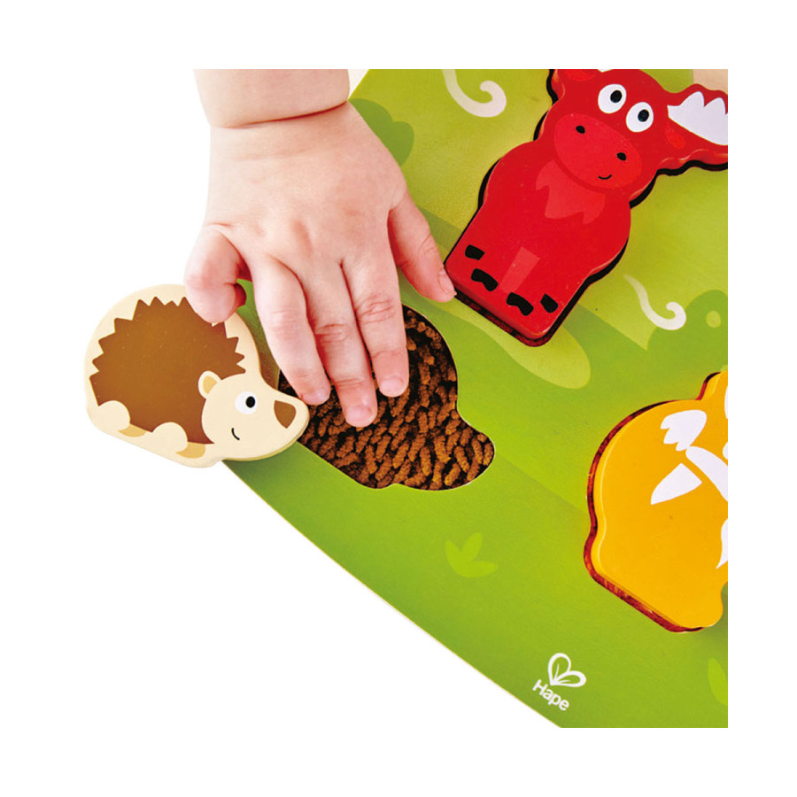 Rompecabezas Táctil de Animales del Bosque Hape