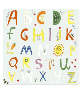 Servilletas 33 x 33 cm Alphabet