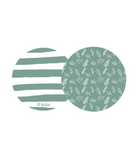 Posavasos Rayas y Hojas Verdes x8