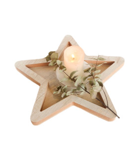 Bandeja de Madera Estrella 35 cm