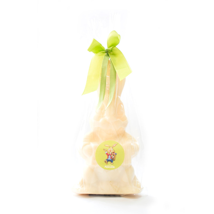 Conejo con Acordeón de Chocolate Blanco Alparamis 90 gr