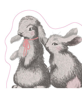 Servilletas 33x33 Silhouette Bunny Friends