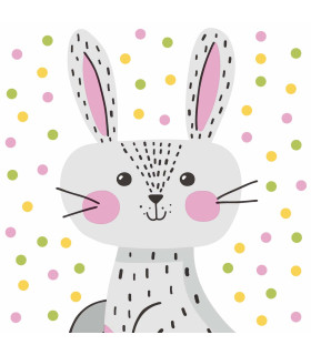 Servilletas 33 x 33 cm Happy Bunny