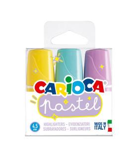Resaltadores Colores Pastel Carioca x 3
