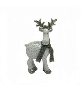 Adorno de Navidad Reno con Bufanda 22 cm Alparamis