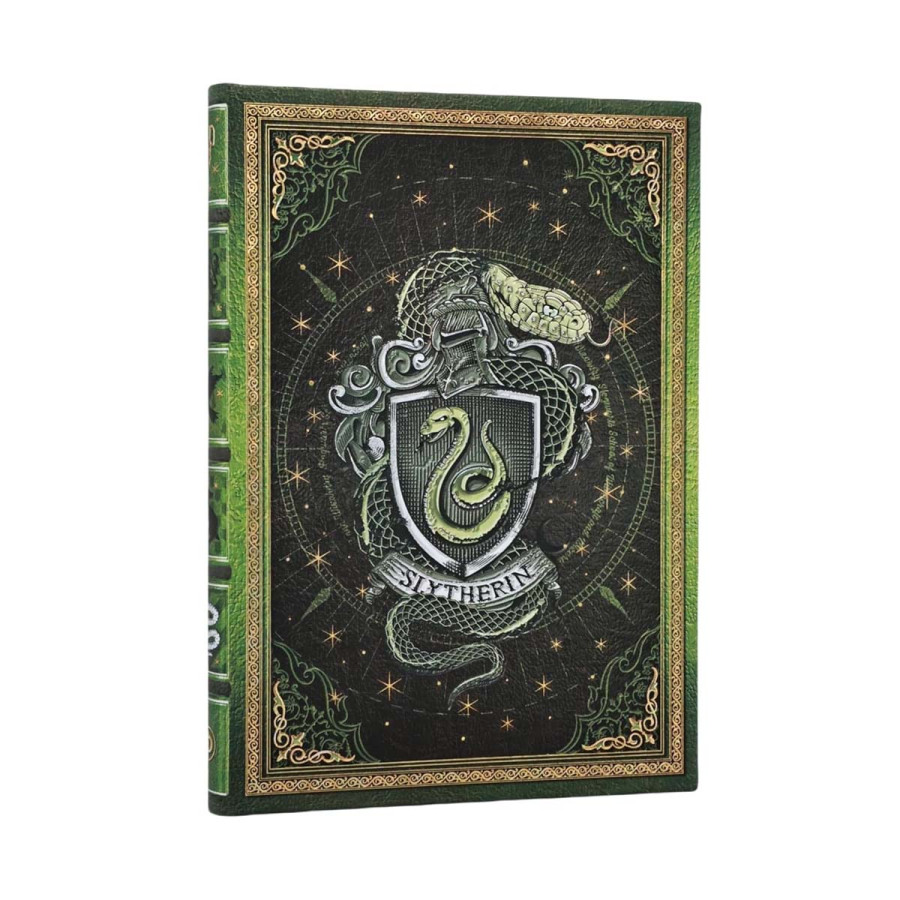 Cuaderno 13 x 18 cm Casa Slytherin Liso Paperblanks