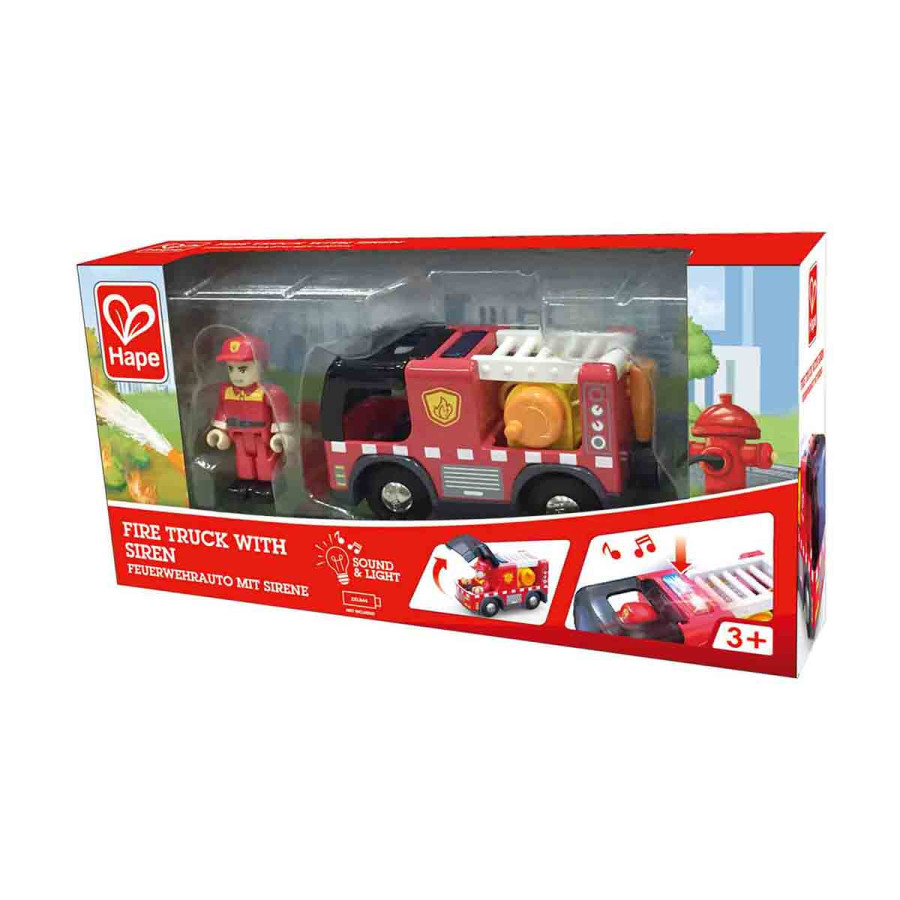 Camión de Bomberos de Juguete con Sirena Hape