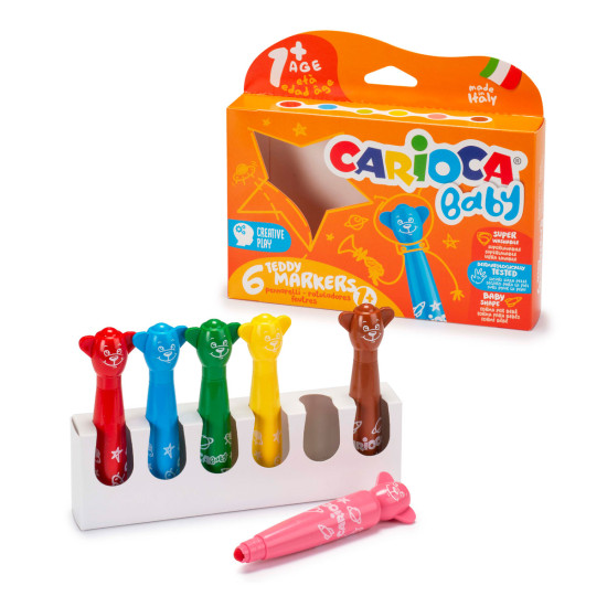 Marcadores Teddy Baby Carioca x 6