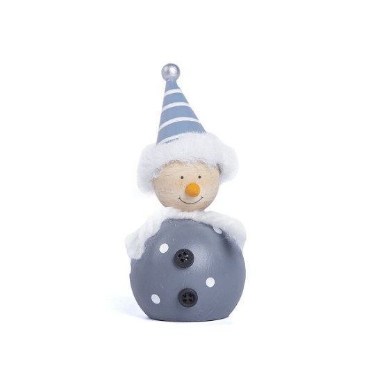Santa o Snowman en Madera Azul Alparamis