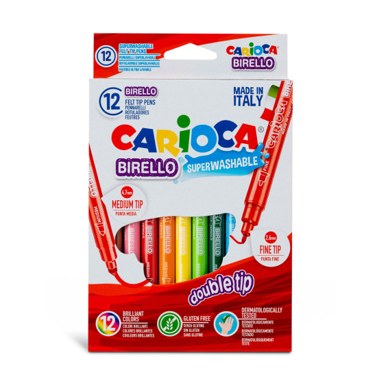 Marcadores Doble Punta Birello Carioca x 12