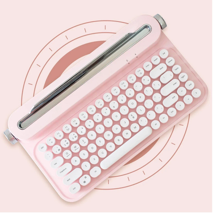 Teclado Vintage Bluetooth Pink Ibicraft