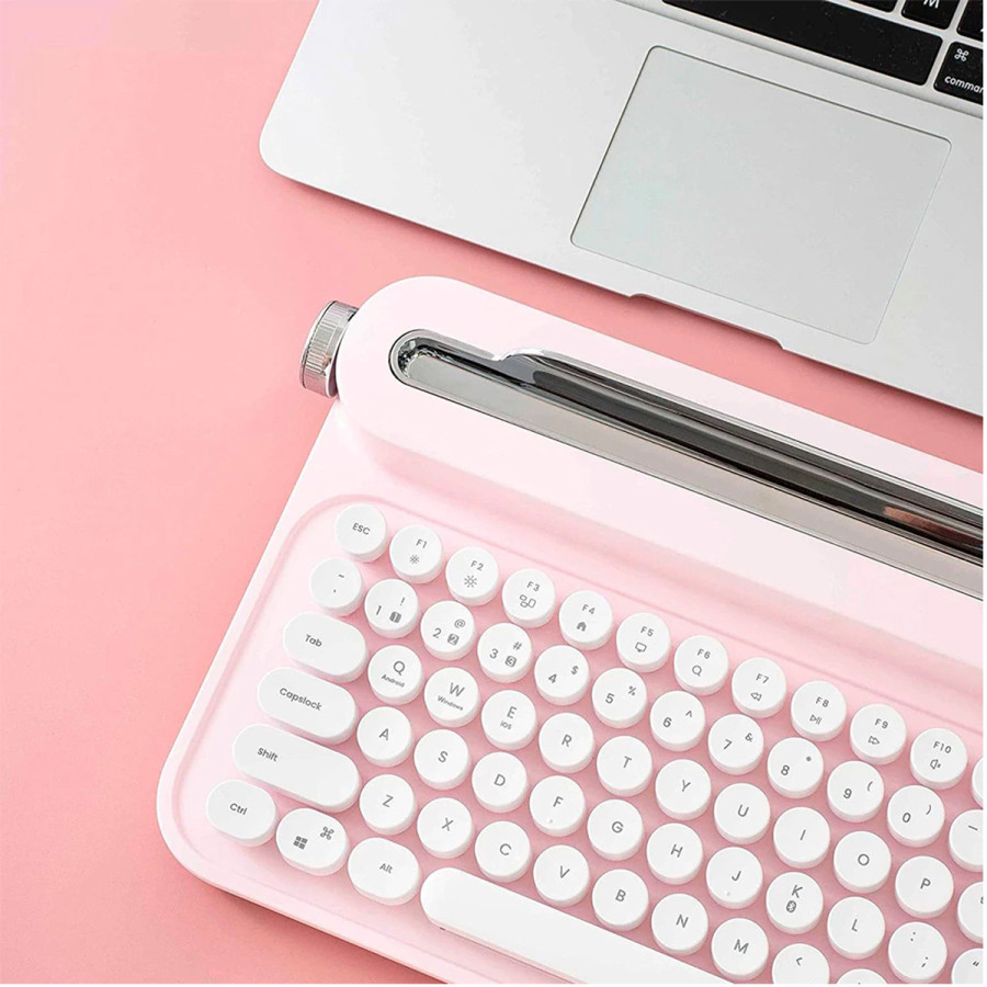 Teclado Vintage Bluetooth Pink Ibicraft