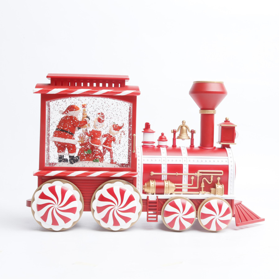 Adorno de Tren Candy con Santa con LED 31 x 19 cm Alparamis
