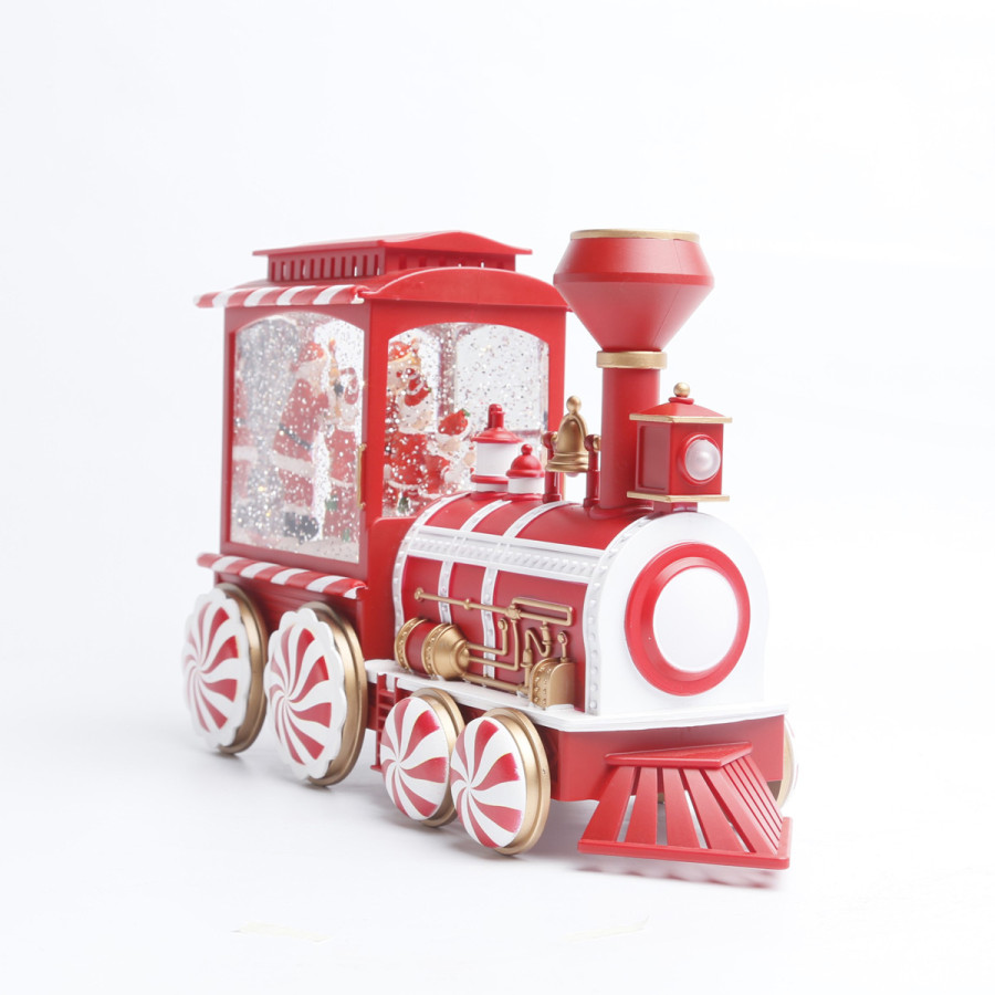 Adorno de Tren Candy con Santa con LED 31 x 19 cm Alparamis