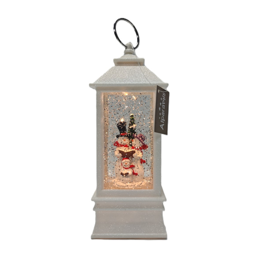 Farol Familia Snowman 8 x 26 cm con LED Alparamis
