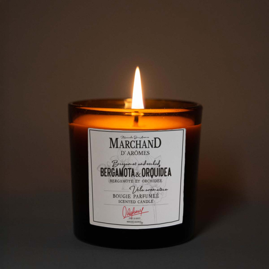 Vela Aromática Marchand D Aromes Bergamota y Orquídea 220 g