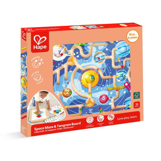 Laberinto Espacial y Tablero de Tangram Hape