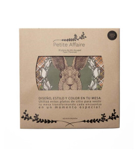 Individual Circular de Papel Conejo de Pascua