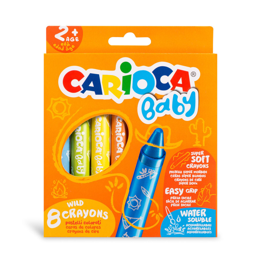 Crayones Acuarelables Wild Baby Carioca x 8