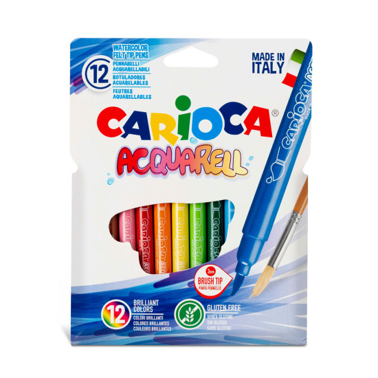 Marcadores Acuarelables Aquarello Carioca x 12