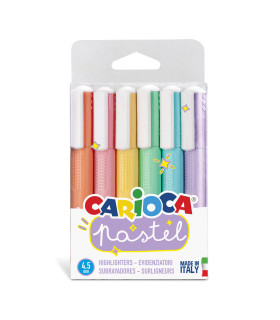 Resaltadores Colores Pastel Carioca x 6