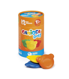 Tubo de Crayones Carioca Baby Teddy x 12