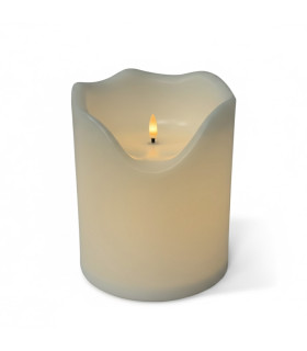 Vela Pilar LED Blanca 20 x 16 cm Alparamis