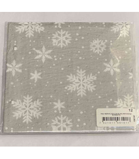 Servilletas 33 x 33 cm Moments Silver Snow Xmas
